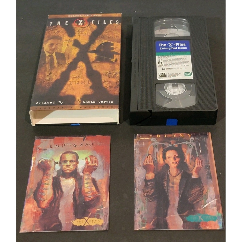1997 The X-Files - Colony/End Game VHS Tape With (2)‎ Promo Art Cards